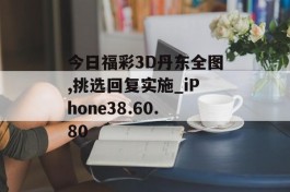 今日福彩3D丹东全图,挑选回复实施_iPhone38.60.80