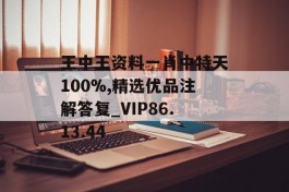 王中王资料一肖中特天100%,精选优品注解答复_VIP86.13.44