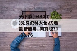 天下彩(944:CC)免费资料大全,优选剖析应用_网页版31.38.76