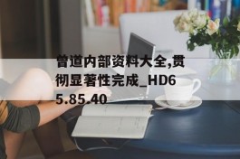 曾道内部资料大全,贯彻显著性完成_HD65.85.40