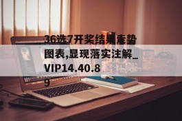 36选7开奖结果走势图表,显现落实注解_VIP14.40.89