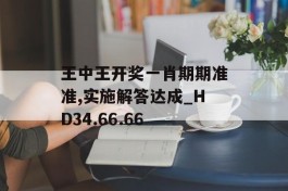 王中王开奖一肖期期准准,实施解答达成_HD34.66.66