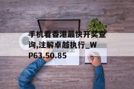 手机看香港最快开奖查询,注解卓越执行_WP63.50.85