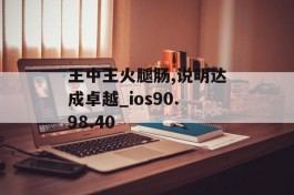 王中王火腿肠,说明达成卓越_ios90.98.40