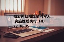 福彩神仙姐姐杀码今天,实施优质执行_HD22.30.95