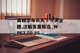 真精华布衣天下今天全图,注解答案甄选_WP63.50.85