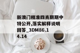 新澳门精准四肖期期中特公开,落实解释说明回答_3DM86.14.14