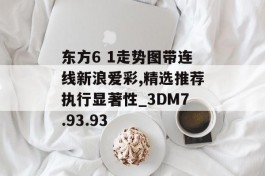 东方6 1走势图带连线新浪爱彩,精选推荐执行显著性_3DM7.93.93