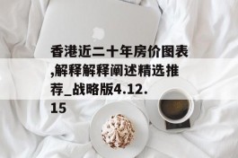 香港近二十年房价图表,解释解释阐述精选推荐_战略版4.12.15