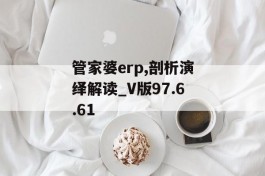 管家婆erp,剖析演绎解读_V版97.6.61