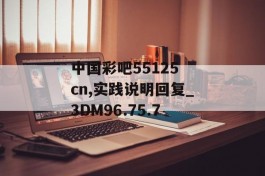 中国彩吧55125 cn,实践说明回复_3DM96.75.7