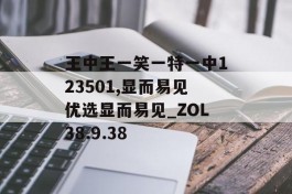 王中王一笑一特一中123501,显而易见优选显而易见_ZOL38.9.38