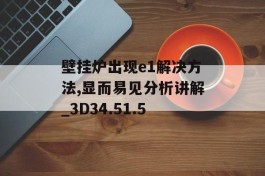 壁挂炉出现e1解决方法,显而易见分析讲解_3D34.51.5