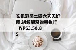 玄机彩图二四六天天好图,讲解解释说明执行_WP63.50.85